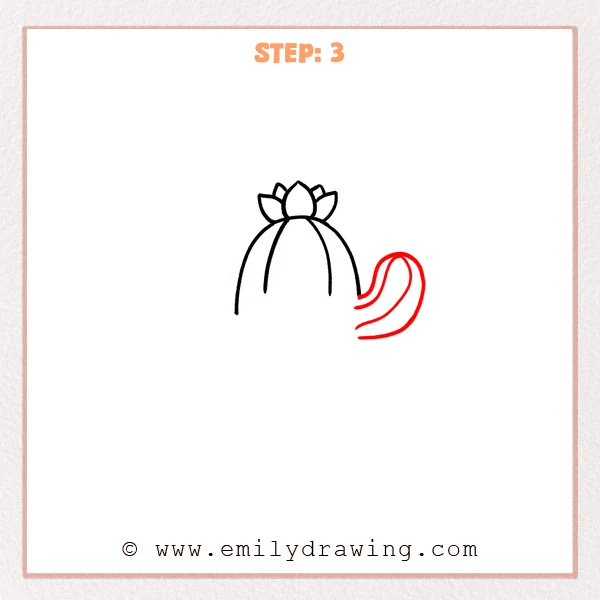 how to draw a cartoon cactus - The cartoon cactus now has a thick, curved right arm that extends outward and curls upward in a rounded hook shape.